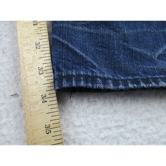 PRPS Jeans Mens 34x34 Blue‎ Demon Fit Button Fly Dark Denim Distressed E72B102P